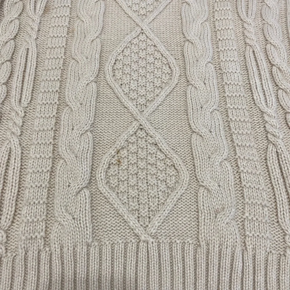 ASOS‎ Men's Beige Cable Knit Turtleneck Sweater 2XL Wool Blend